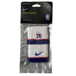 Nike NBA 76ers Dri-Fit Wristbands White Blue Red New